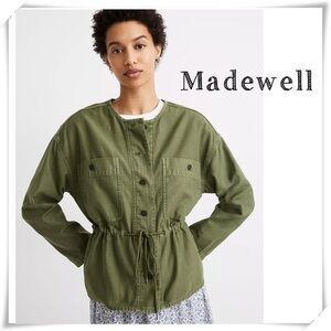 MADEWELL Claremont Drawstring lightweight Jacket in Green Style #AL889